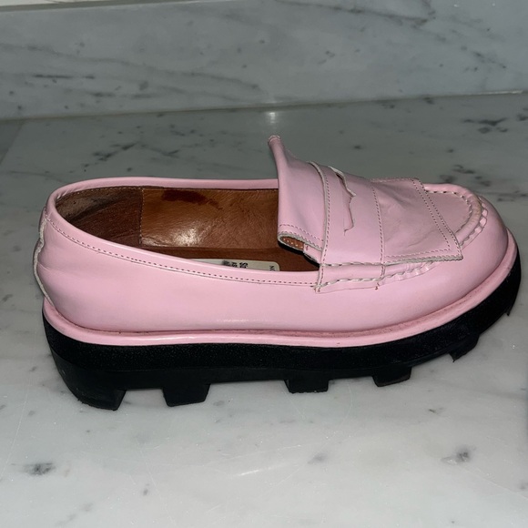 Jeffrey Campbell Pink Platform Penny Loafers - Picture 3 of 6